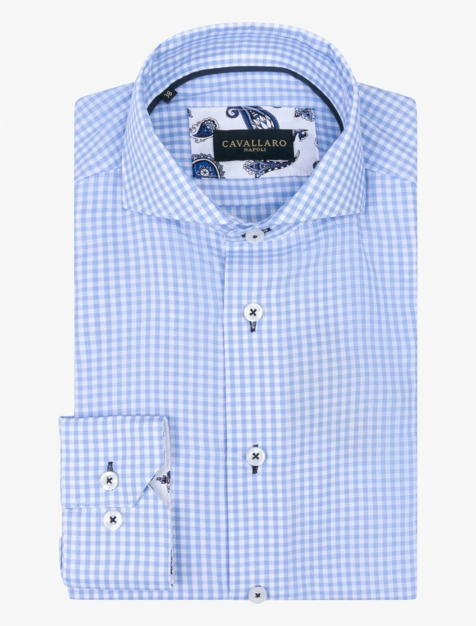 Cavallaro Napoli Carlazzo Overhemd Lichtblauw 3 Cavallaro Napoli Carlazzo Overhemd Lichtblauw - Afbeelding 3