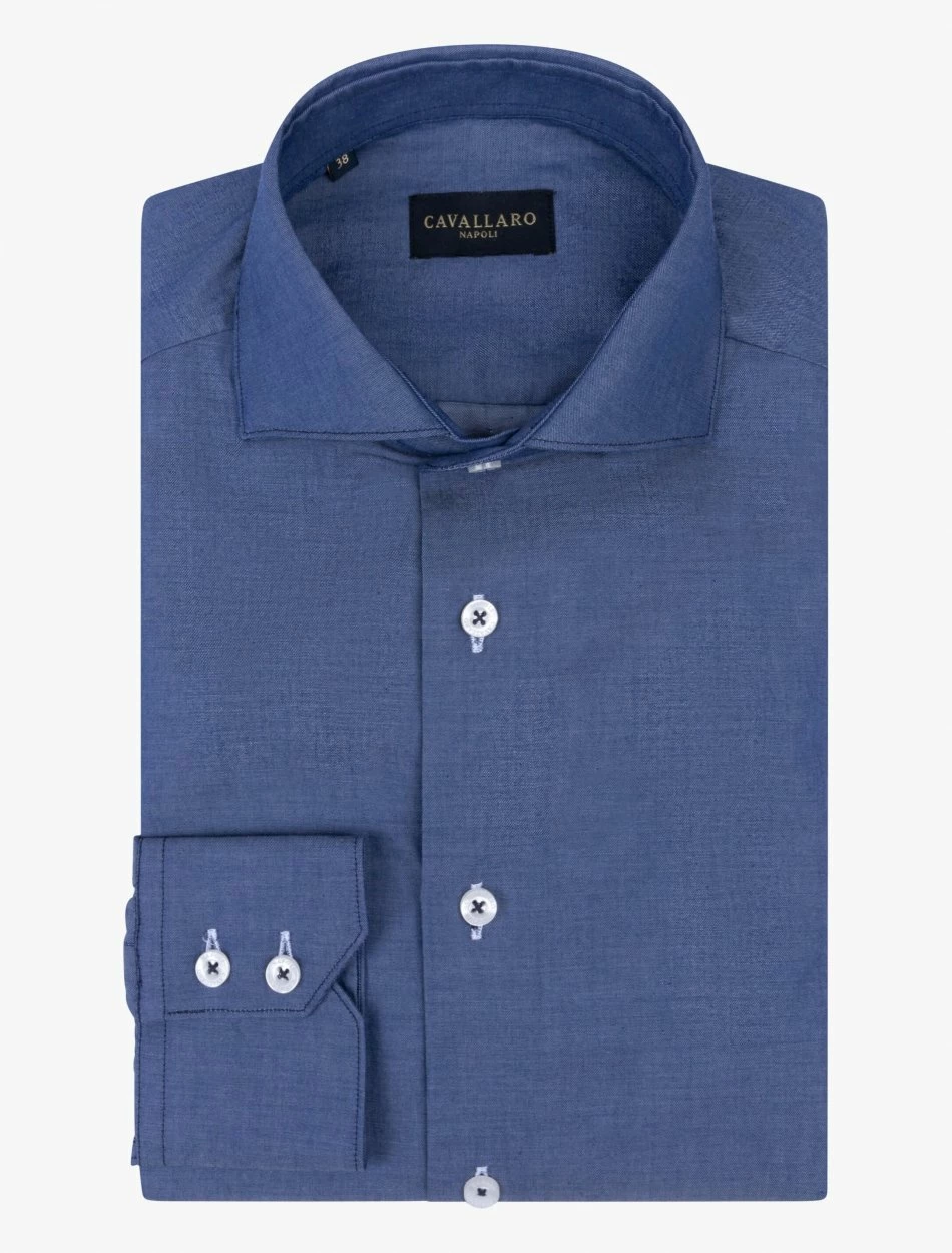 Cavallaro Napoli Romario Overhemd Donkerblauw 3 Cavallaro Napoli Romario Overhemd Donkerblauw - Afbeelding 3