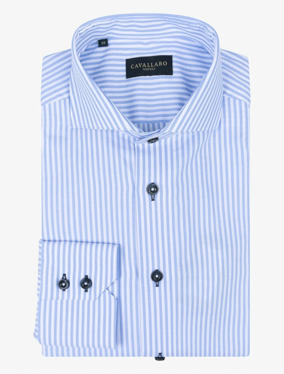 Cavallaro Napoli Rinaldo Overhemd Lichtblauw 3 Cavallaro Napoli Rinaldo Overhemd Lichtblauw - Afbeelding 3