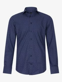 Cavallaro Napoli Rufino Overhemd Donkerblauw