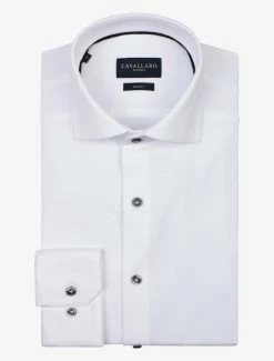 Cavallaro Napoli Piquo Overhemd Wit -Cavallaro Napoli Shop 110225001 100000 03 positie 60 930