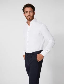 Cavallaro Napoli Piquo Overhemd Wit