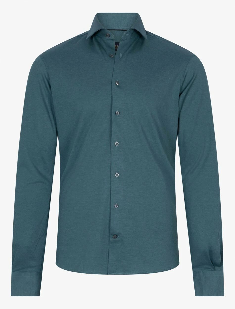 Cavallaro Napoli Piquo Overhemd Donkergroen 6 Cavallaro Napoli Piquo Overhemd Donkergroen - Afbeelding 6