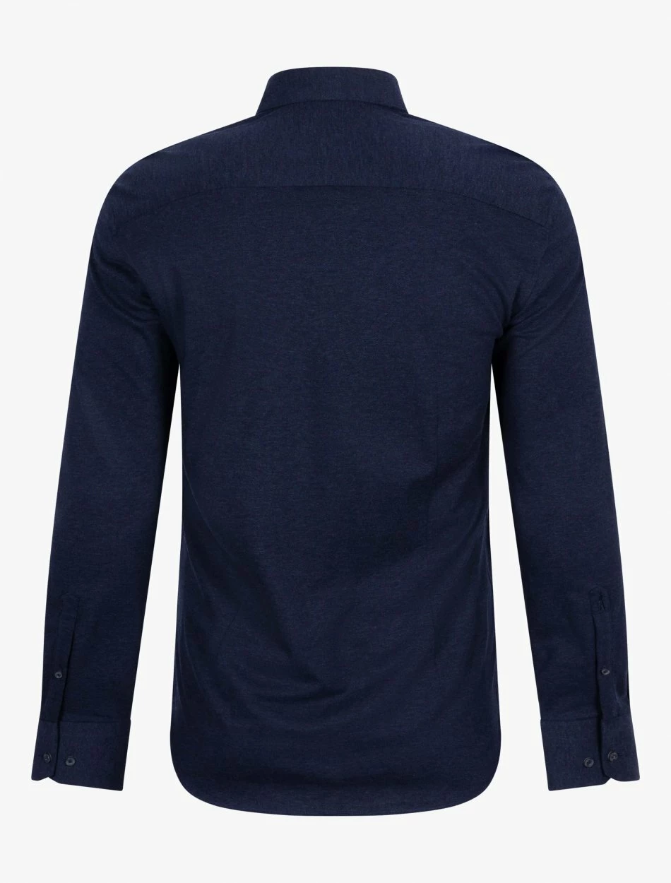 Cavallaro Napoli Piquo Overhemd Indigo Blauw 2 Cavallaro Napoli Piquo Overhemd Indigo Blauw - Afbeelding 2