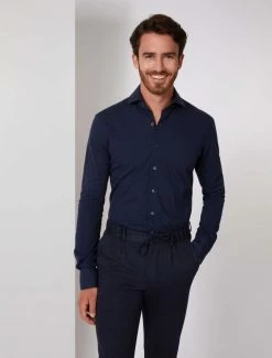 Cavallaro Napoli Piquo Overhemd Indigo Blauw 10 Cavallaro Napoli Piquo Overhemd Indigo Blauw -Cavallaro Napoli Shop 110225001 641000 05 positie 05 693