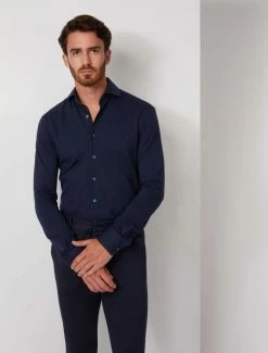 Cavallaro Napoli Piquo Overhemd Indigo Blauw 14 Cavallaro Napoli Piquo Overhemd Indigo Blauw -Cavallaro Napoli Shop 110225001 641000 06 positie 30 118