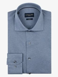 Cavallaro Napoli Piquo Overhemd Denim Blauw 17 Cavallaro Napoli Piquo Overhemd Denim Blauw -Cavallaro Napoli Shop 110225001 642000 03 positie 60 514