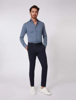 Cavallaro Napoli Piquo Overhemd Denim Blauw 14 Cavallaro Napoli Piquo Overhemd Denim Blauw -Cavallaro Napoli Shop 110225001 642000 05 positie 35 7