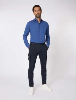 Cavallaro Napoli Piquo Overhemd Blauw -Cavallaro Napoli Shop 110225001 650000 05 positie 35 996