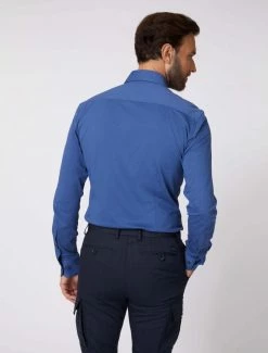 Cavallaro Napoli Piquo Overhemd Blauw -Cavallaro Napoli Shop 110225001 650000 12 positie 25 138