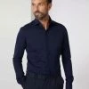 Cavallaro Napoli Piquo Overhemd Donkerblauw
