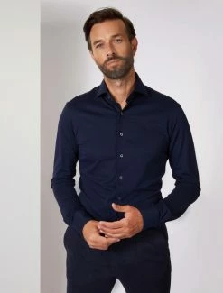 Cavallaro Napoli Piquo Overhemd Donkerblauw -Cavallaro Napoli Shop 110225001 699000 06 positie 30 851