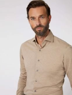 Cavallaro Napoli Piquo Overhemd Zand