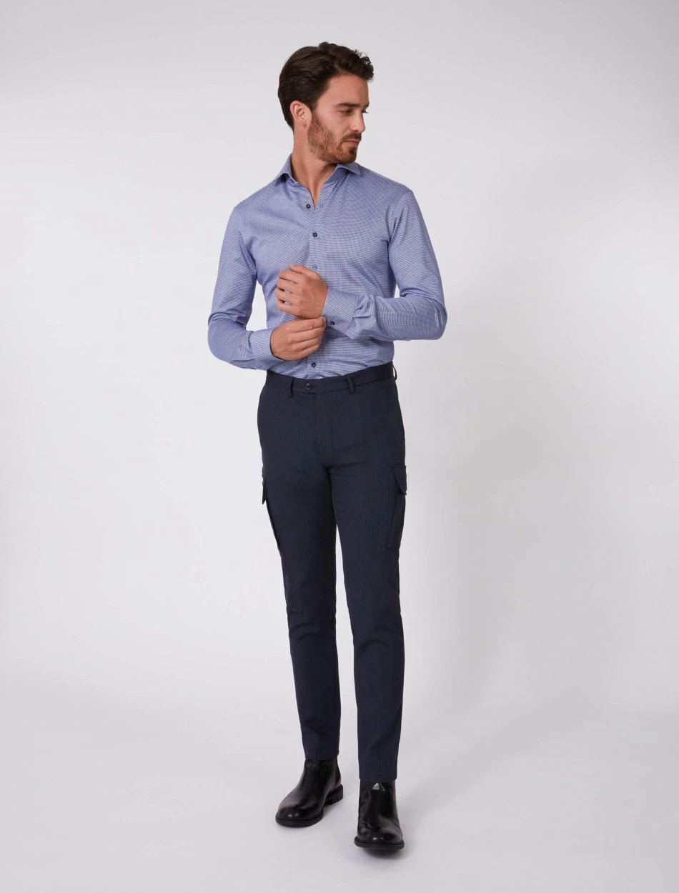 Cavallaro Napoli Aidan Overhemd Donkerblauw 6 Cavallaro Napoli Aidan Overhemd Donkerblauw - Afbeelding 6