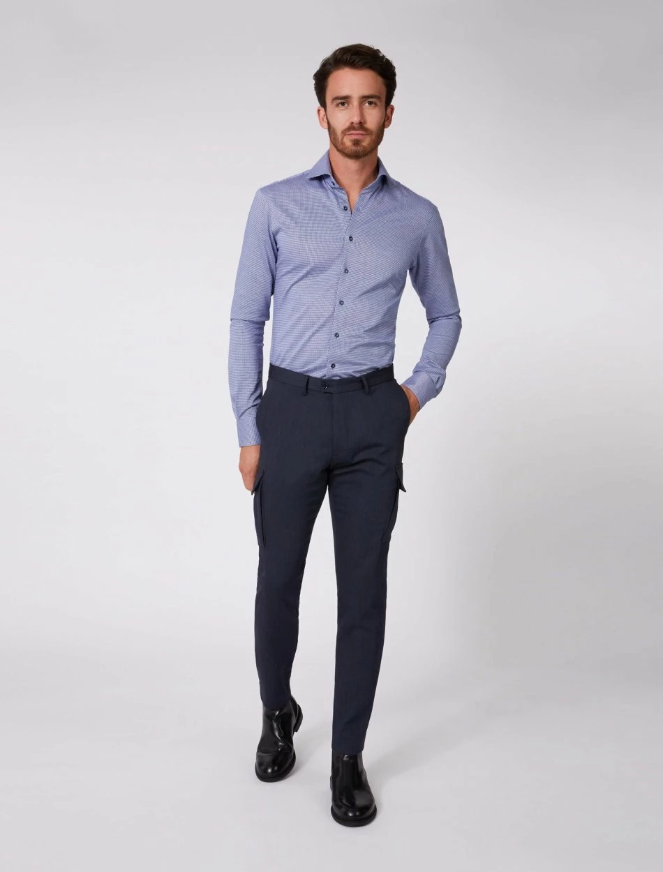 Cavallaro Napoli Aidan Overhemd Donkerblauw 2 Cavallaro Napoli Aidan Overhemd Donkerblauw - Afbeelding 2