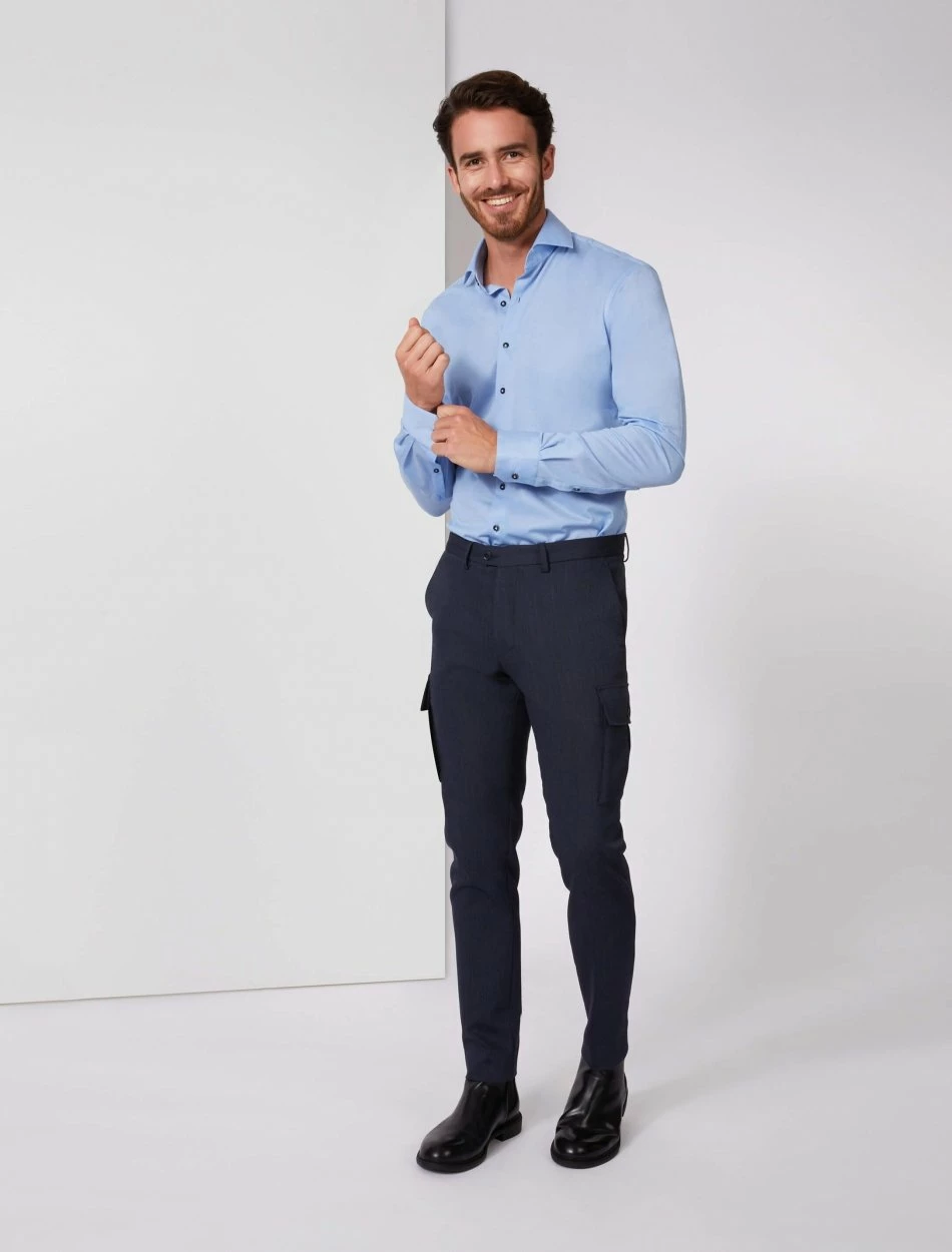 Cavallaro Napoli Bertoldo Overhemd Blauw 6 Cavallaro Napoli Bertoldo Overhemd Blauw - Afbeelding 6