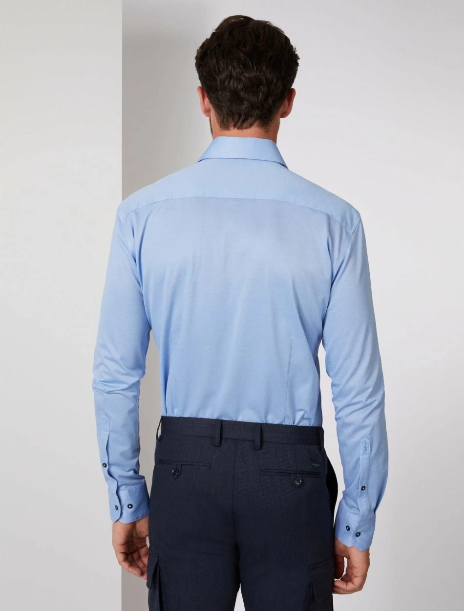 Cavallaro Napoli Bertoldo Overhemd Blauw 4 Cavallaro Napoli Bertoldo Overhemd Blauw - Afbeelding 4