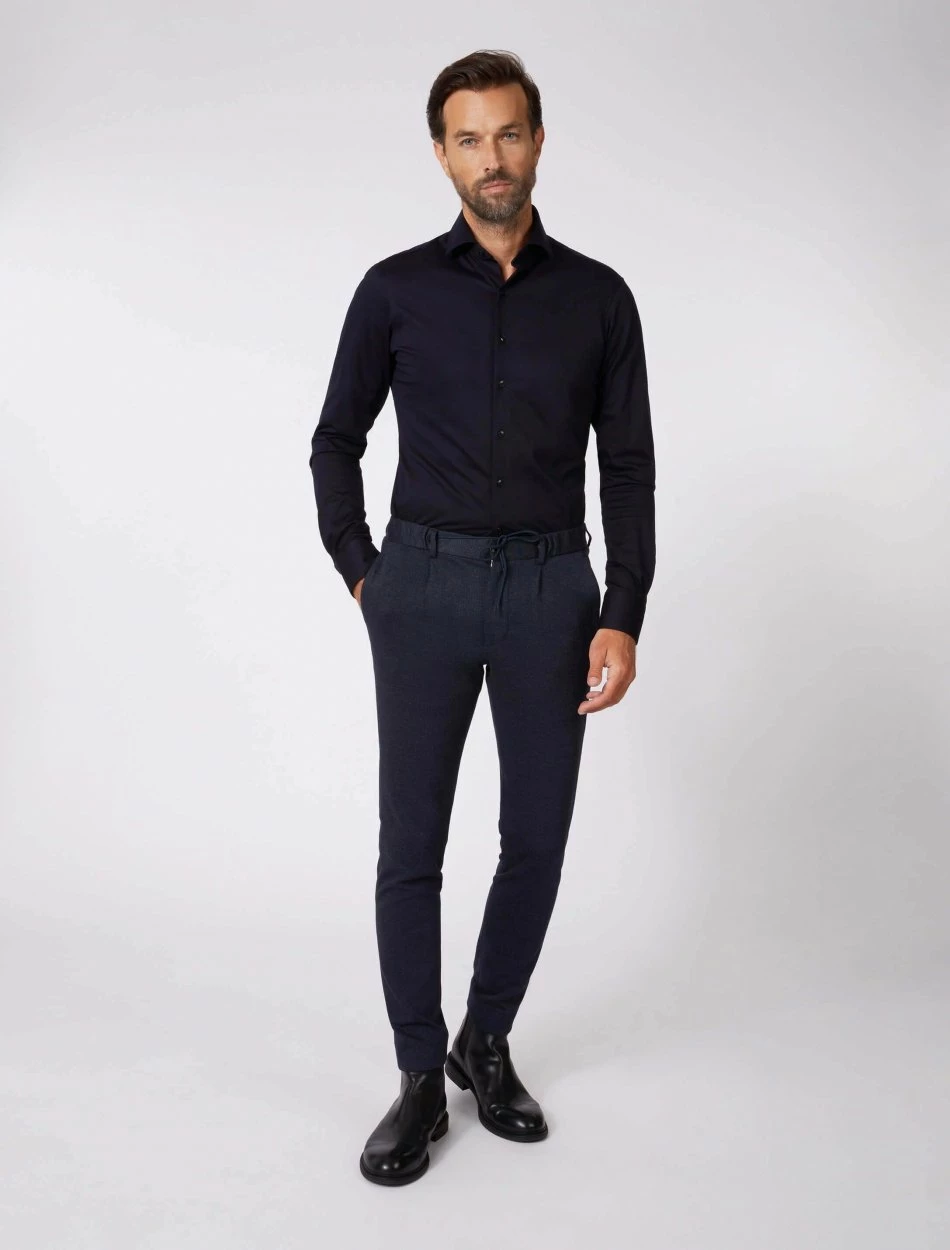 Cavallaro Napoli Bertoldo Overhemd Donkerblauw 6 Cavallaro Napoli Bertoldo Overhemd Donkerblauw - Afbeelding 6