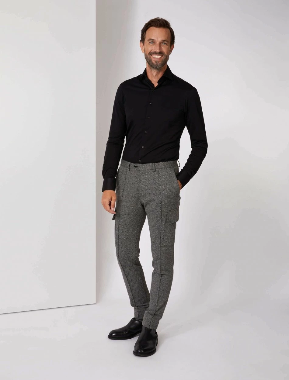 Cavallaro Napoli Bertoldo Overhemd Zwart 2 Cavallaro Napoli Bertoldo Overhemd Zwart - Afbeelding 2