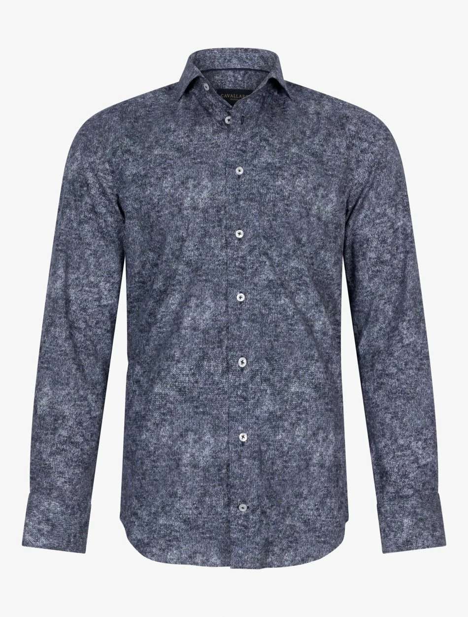Cavallaro Napoli Blugio Overhemd Donkerblauw 8 Cavallaro Napoli Blugio Overhemd Donkerblauw - Afbeelding 8