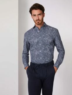 Cavallaro Napoli Blugio Overhemd Donkerblauw