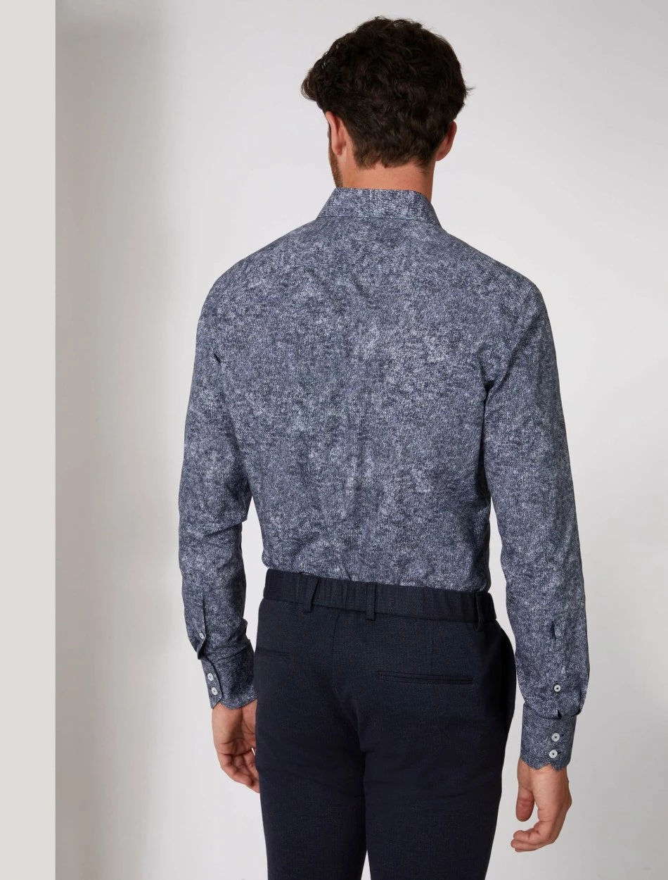 Cavallaro Napoli Blugio Overhemd Donkerblauw 4 Cavallaro Napoli Blugio Overhemd Donkerblauw - Afbeelding 4