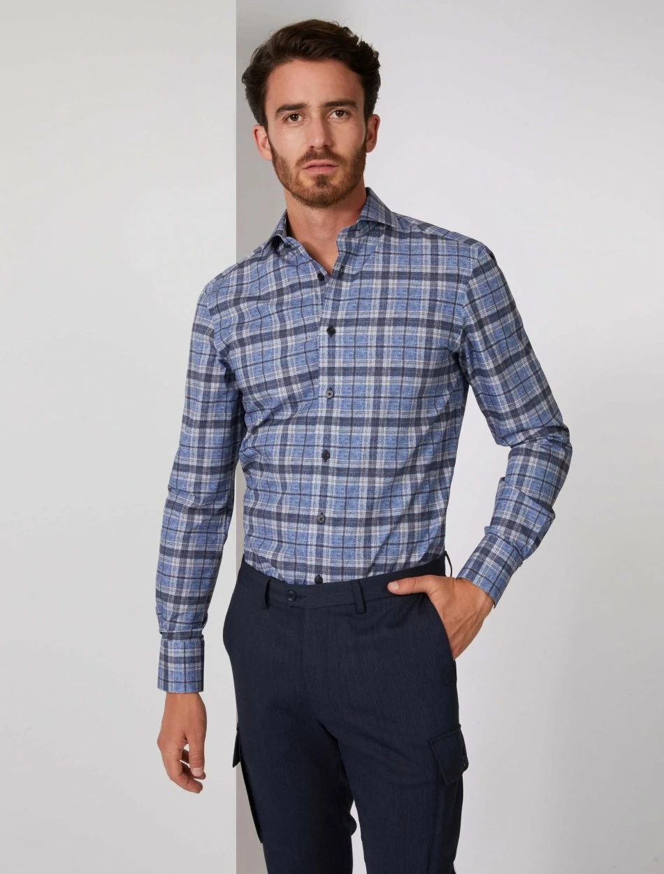 Cavallaro Napoli Edilio Overhemd Donkerblauw 1 Cavallaro Napoli Edilio Overhemd Donkerblauw