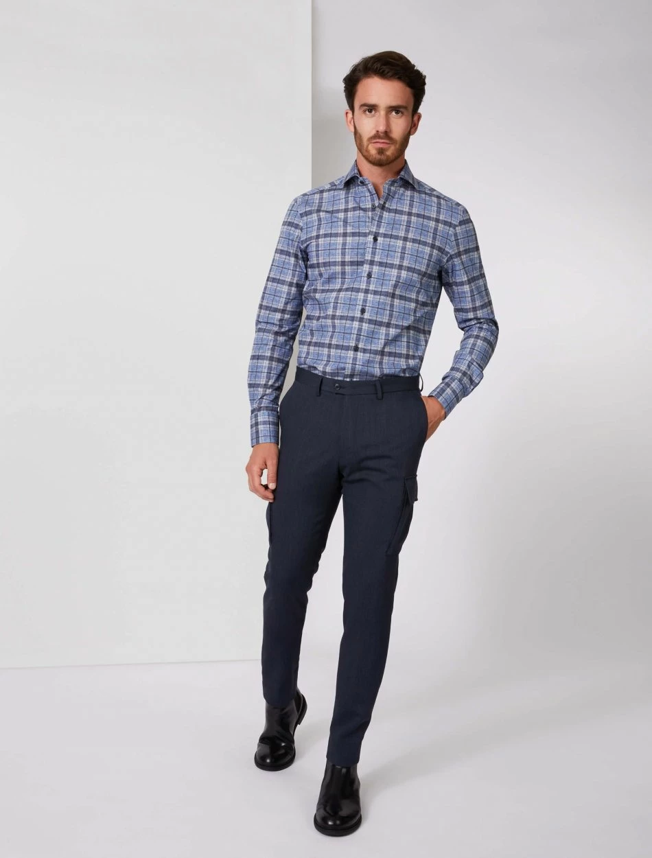 Cavallaro Napoli Edilio Overhemd Donkerblauw 6 Cavallaro Napoli Edilio Overhemd Donkerblauw - Afbeelding 6