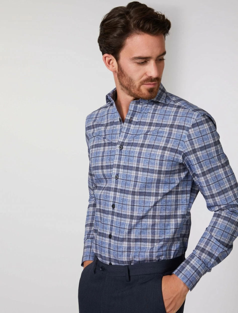 Cavallaro Napoli Edilio Overhemd Donkerblauw 5 Cavallaro Napoli Edilio Overhemd Donkerblauw - Afbeelding 5