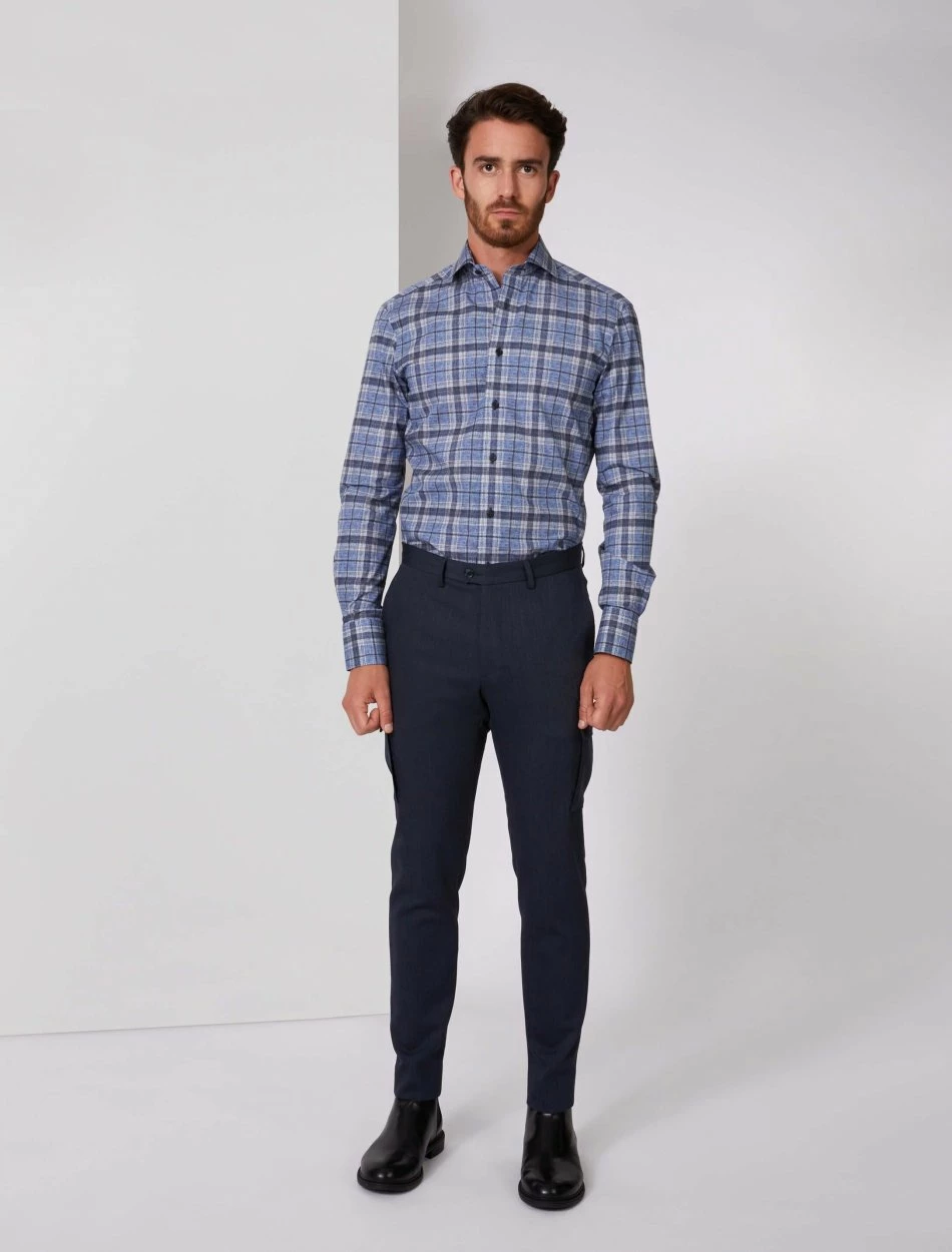 Cavallaro Napoli Edilio Overhemd Donkerblauw 2 Cavallaro Napoli Edilio Overhemd Donkerblauw - Afbeelding 2