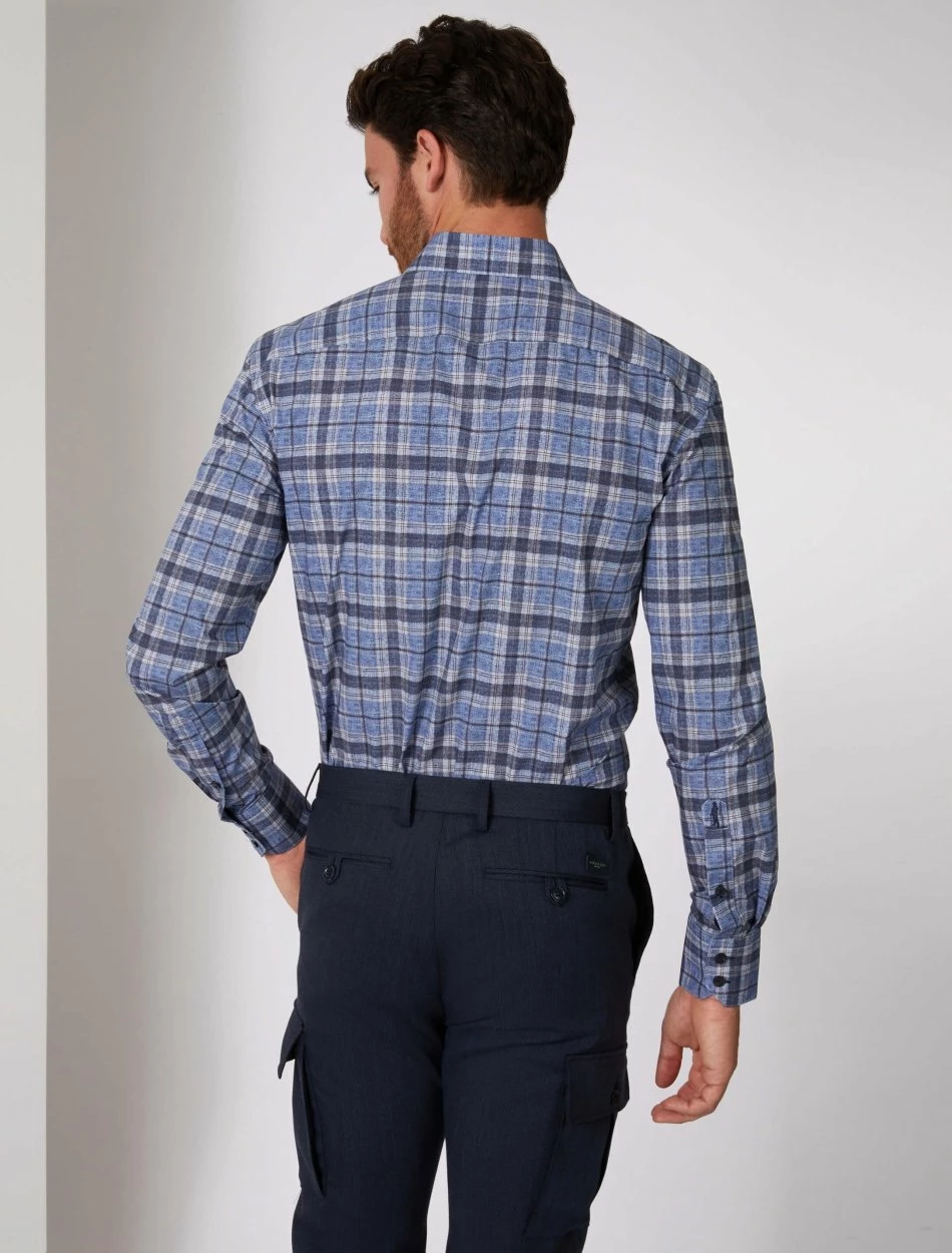 Cavallaro Napoli Edilio Overhemd Donkerblauw 4 Cavallaro Napoli Edilio Overhemd Donkerblauw - Afbeelding 4