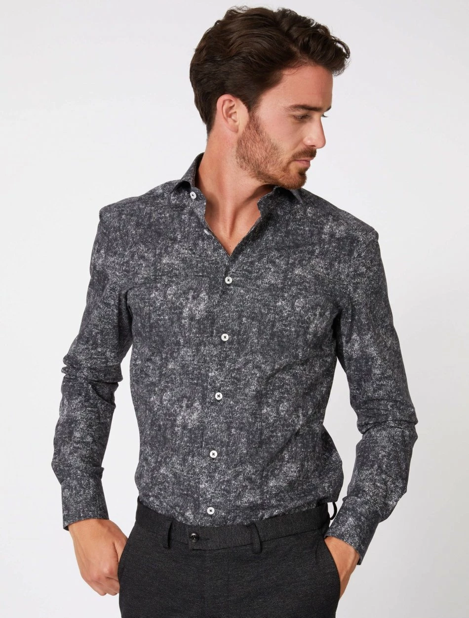 Cavallaro Napoli Vanteo Overhemd Donkergrijs 1 Cavallaro Napoli Vanteo Overhemd Donkergrijs