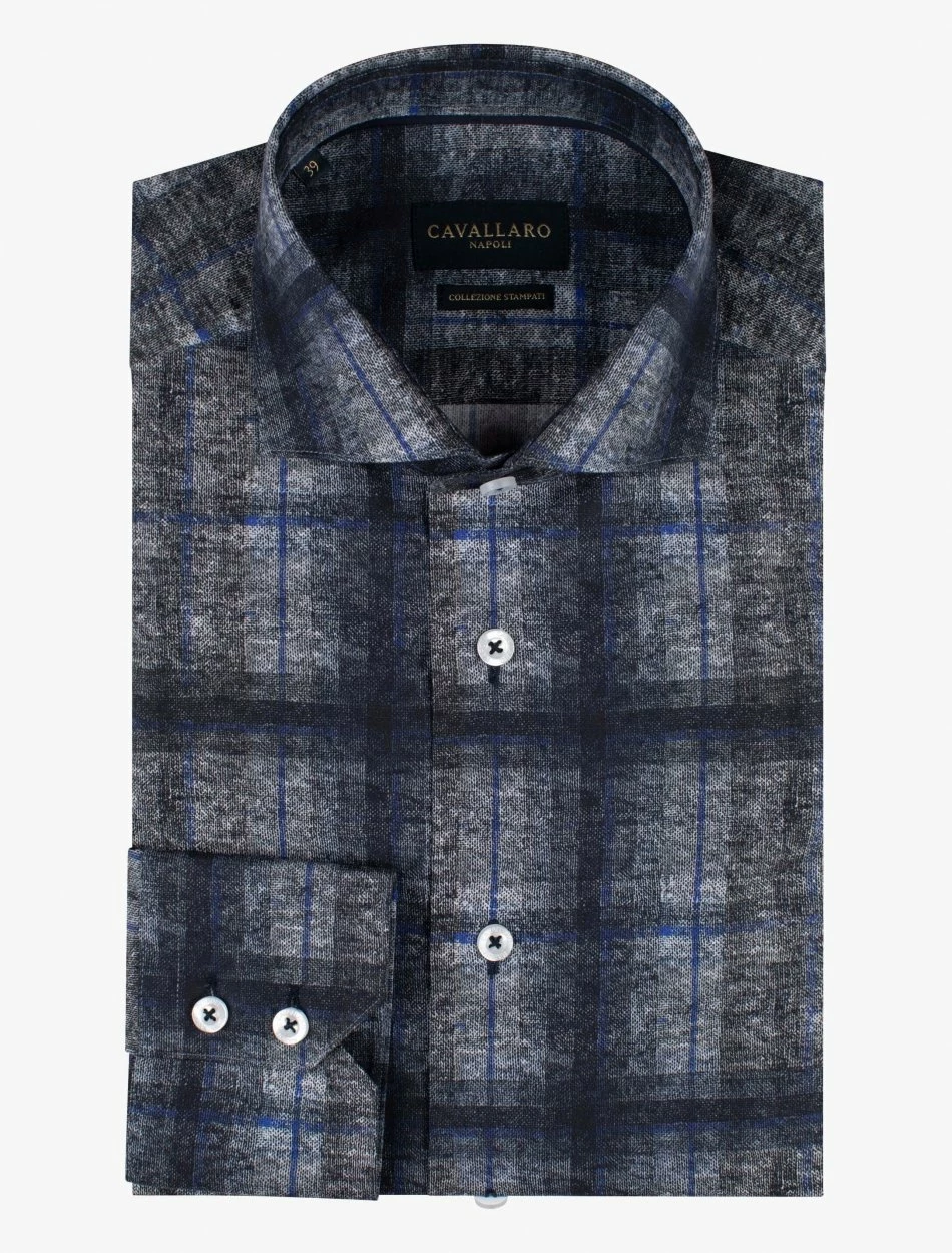 Cavallaro Napoli Griquo Overhemd Blauw 9 Cavallaro Napoli Griquo Overhemd Blauw - Afbeelding 9