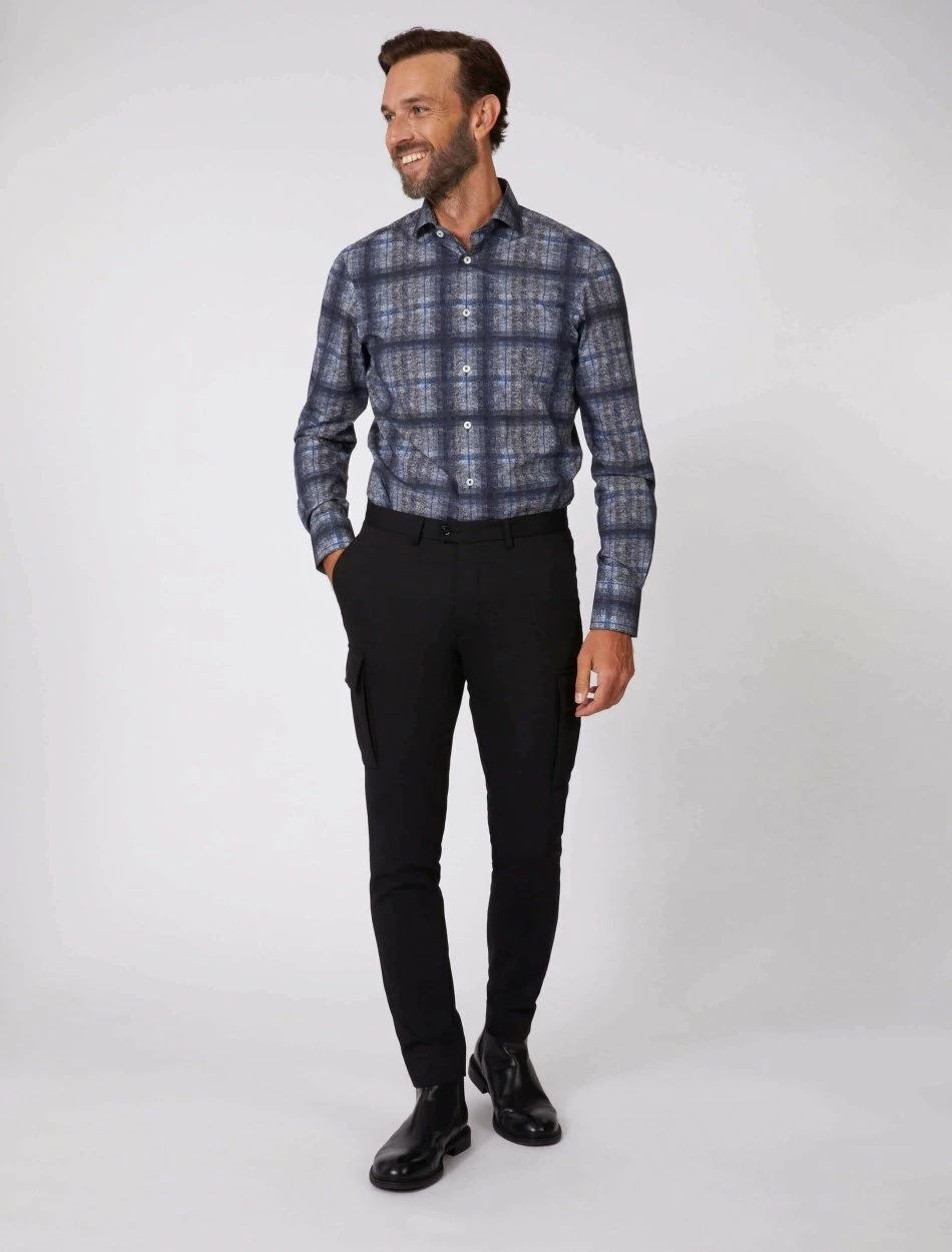 Cavallaro Napoli Griquo Overhemd Blauw 6 Cavallaro Napoli Griquo Overhemd Blauw - Afbeelding 6