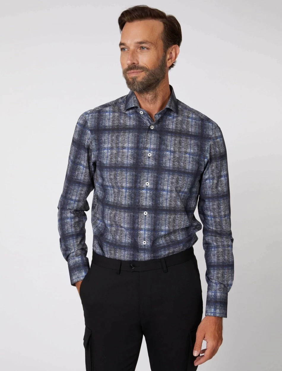 Cavallaro Napoli Griquo Overhemd Blauw 5 Cavallaro Napoli Griquo Overhemd Blauw - Afbeelding 5