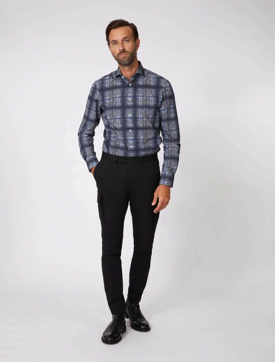 Cavallaro Napoli Griquo Overhemd Blauw 2 Cavallaro Napoli Griquo Overhemd Blauw - Afbeelding 2