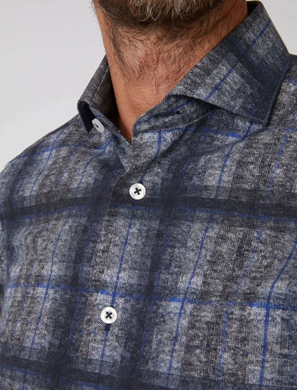 Cavallaro Napoli Griquo Overhemd Blauw 3 Cavallaro Napoli Griquo Overhemd Blauw - Afbeelding 3