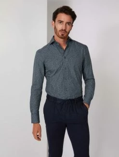 Cavallaro Napoli Grantino Overhemd Blauw