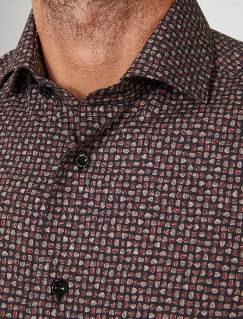 Cavallaro Napoli Fungo Overhemd Zwart 5 Cavallaro Napoli Fungo Overhemd Zwart - Afbeelding 5