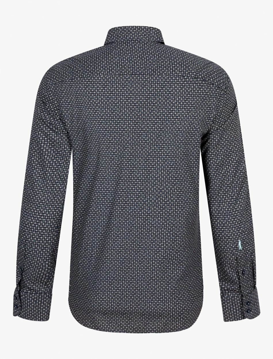 Cavallaro Napoli Grungo Overhemd Blauw 8 Cavallaro Napoli Grungo Overhemd Blauw - Afbeelding 8