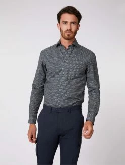 Cavallaro Napoli Grungo Overhemd Blauw