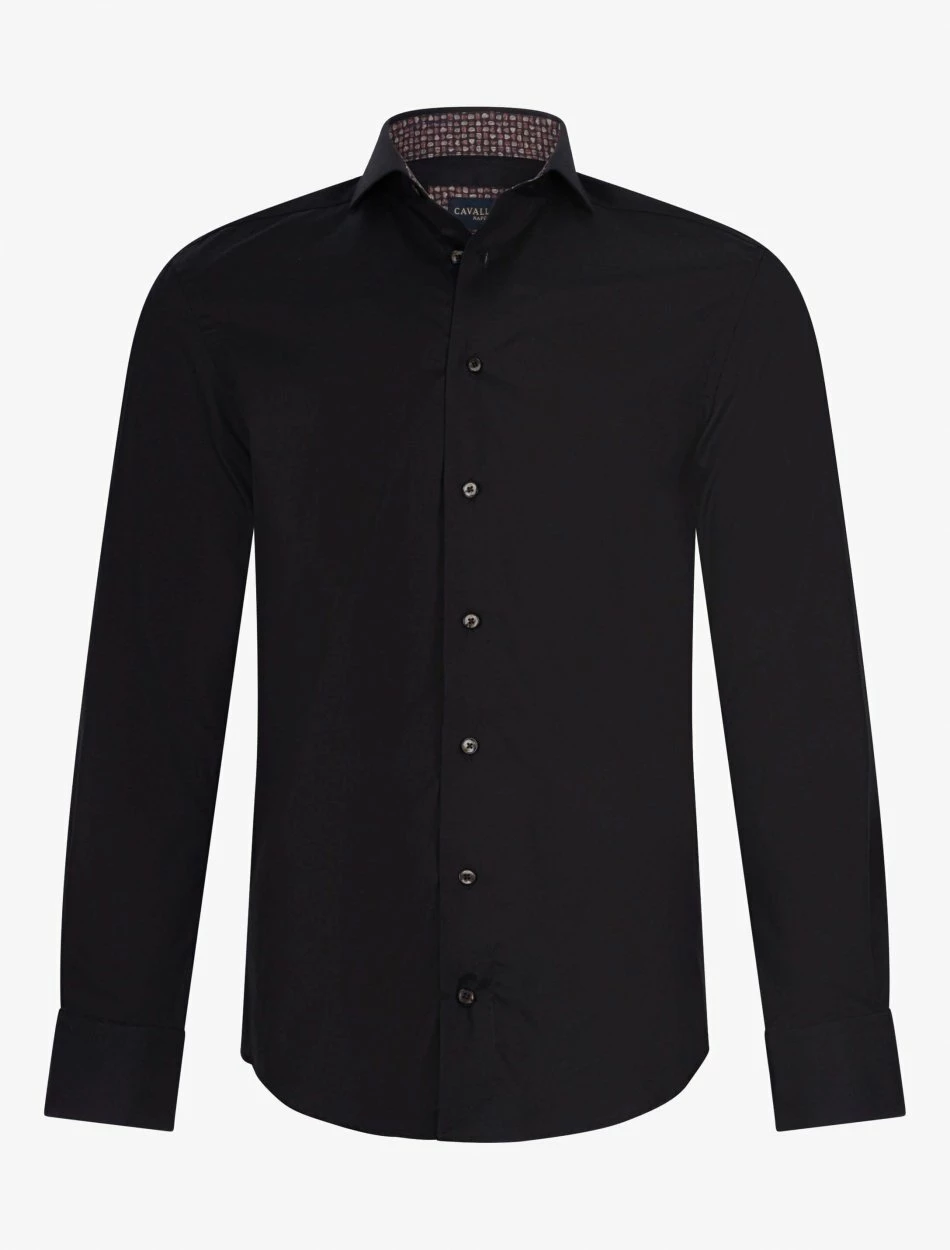 Cavallaro Napoli Fundato Overhemd Zwart 7 Cavallaro Napoli Fundato Overhemd Zwart - Afbeelding 7