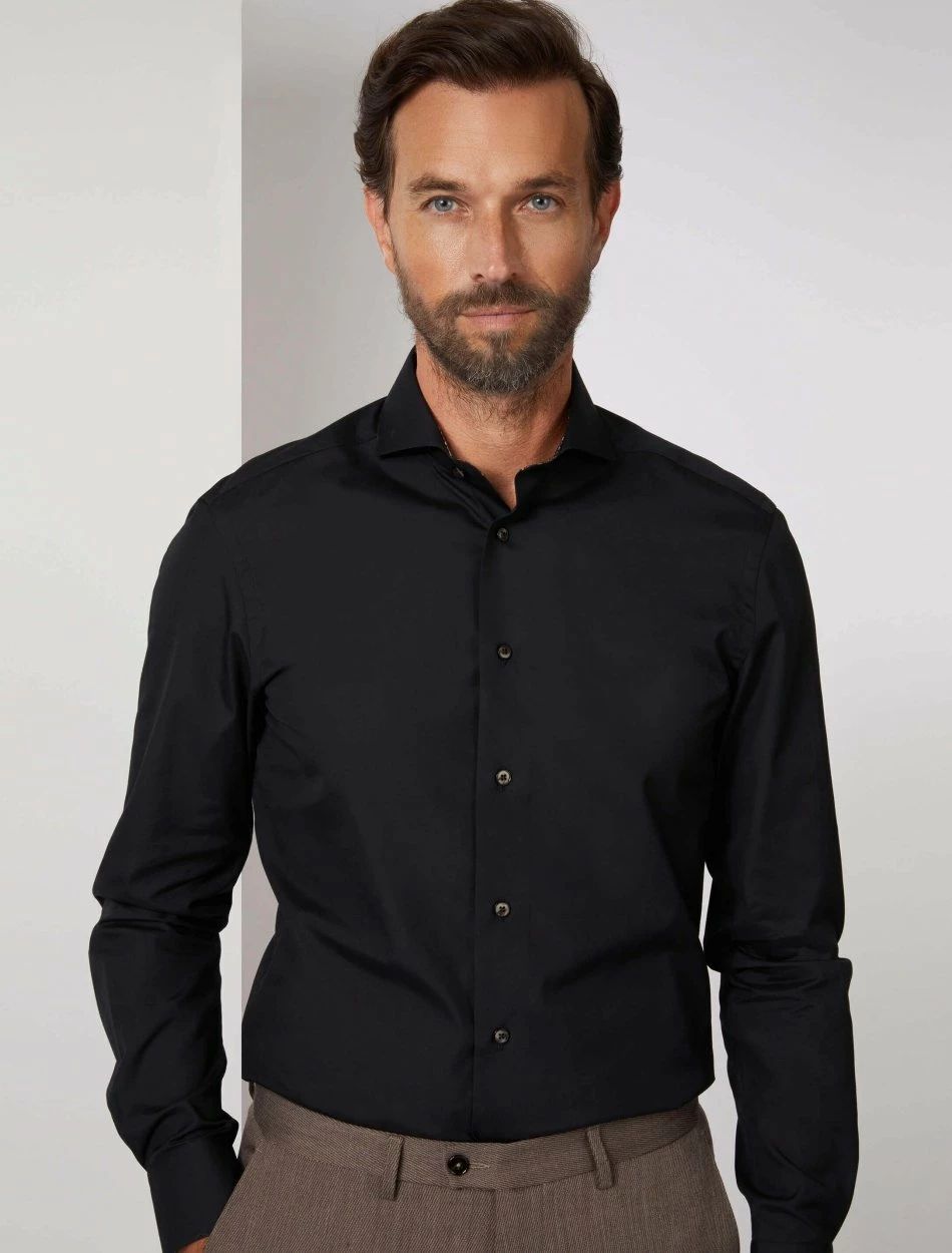 Cavallaro Napoli Fundato Overhemd Zwart 5 Cavallaro Napoli Fundato Overhemd Zwart - Afbeelding 5