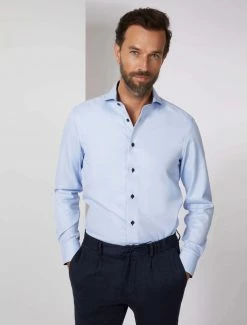 Cavallaro Napoli Mundio Overhemd Blauw