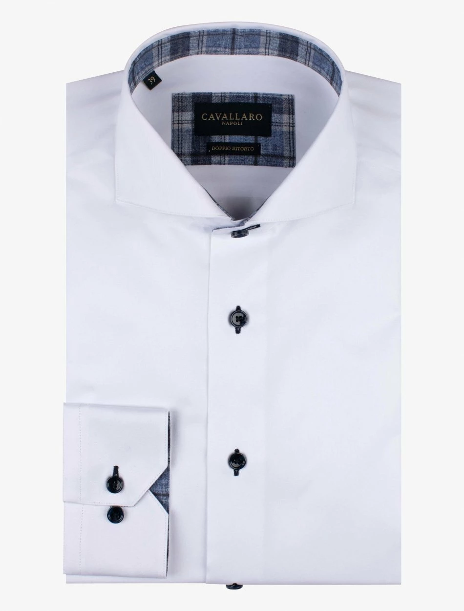 Cavallaro Napoli Feddori Overhemd Wit 9 Cavallaro Napoli Feddori Overhemd Wit - Afbeelding 9