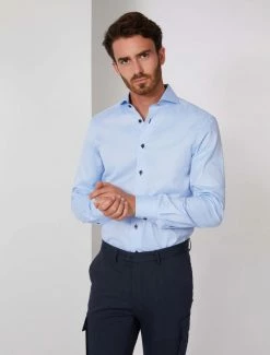 Cavallaro Napoli Santiddo Overhemd Blauw -Cavallaro Napoli Shop 110225034 600000 06 positie 30 979