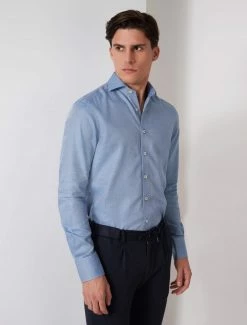 Cavallaro Napoli Fredo Overhemd Blauw