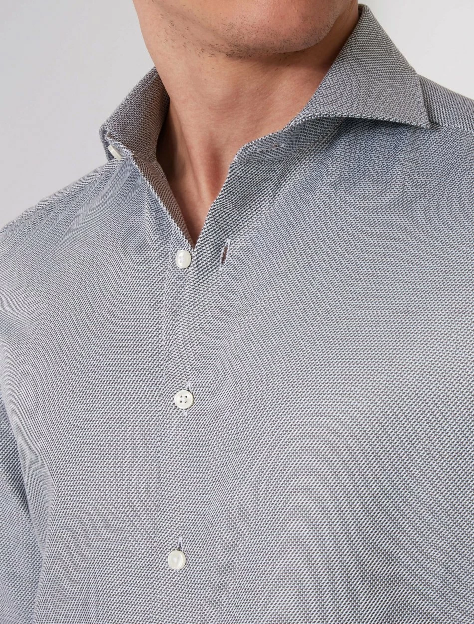 Cavallaro Napoli Fabiano Overhemd Brown / White (857101) 2 Cavallaro Napoli Fabiano Overhemd Brown / White (857101) - Afbeelding 2