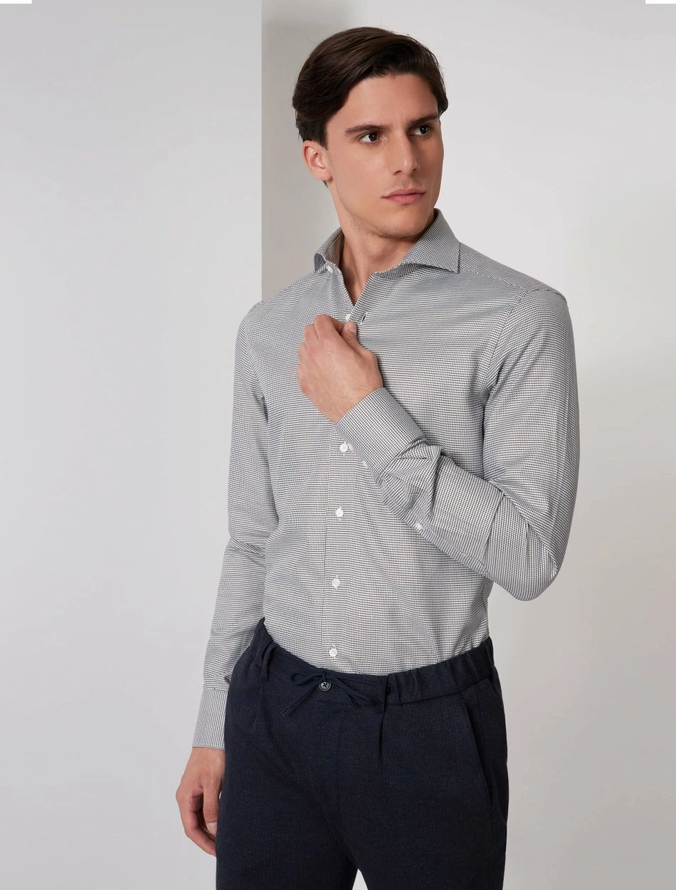 Cavallaro Napoli Fonso Overhemd Brown / White (857101) 1 Cavallaro Napoli Fonso Overhemd Brown / White (857101)