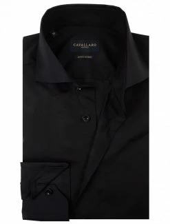 Cavallaro Napoli NOS Nero Overhemd Zwart -Cavallaro Napoli Shop 110999043 999000 04 positie 50 654